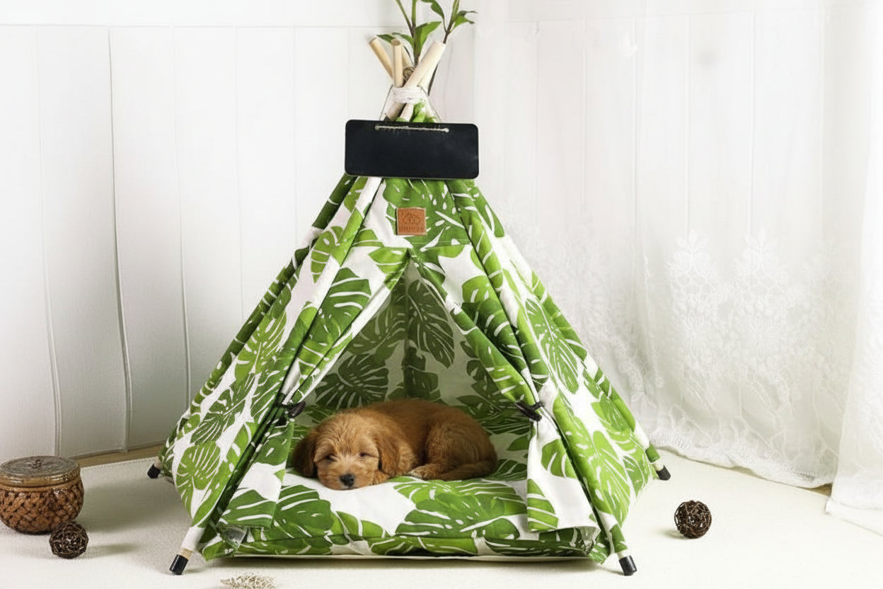 Plush Portable Pet Tent with Cushion