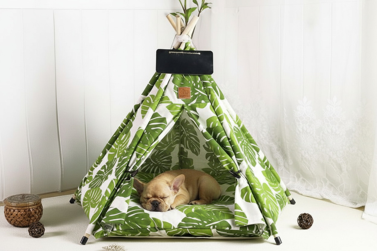 Plush Portable Pet Tent with Cushion