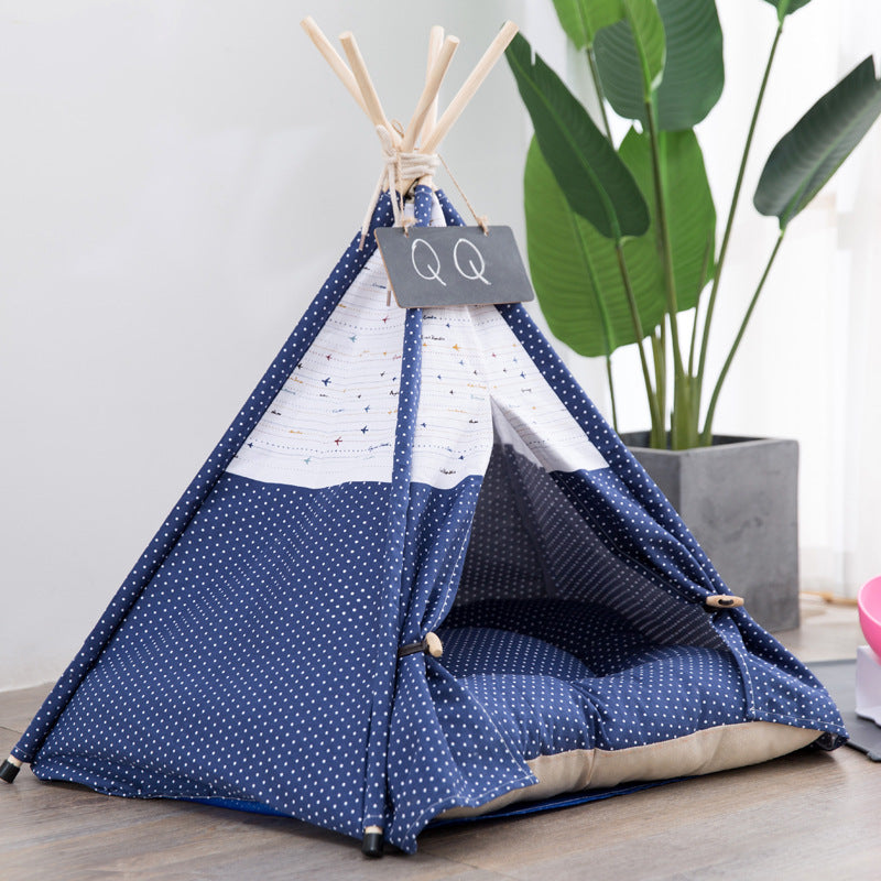 Stylish Canvas Pet Tent for Small and Medium Dogs