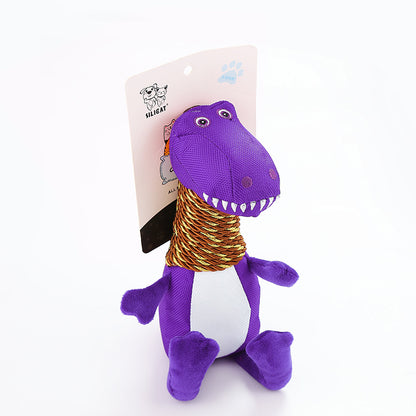 Stimulating Dinosaur Dog Toy with Sound and Chew Features