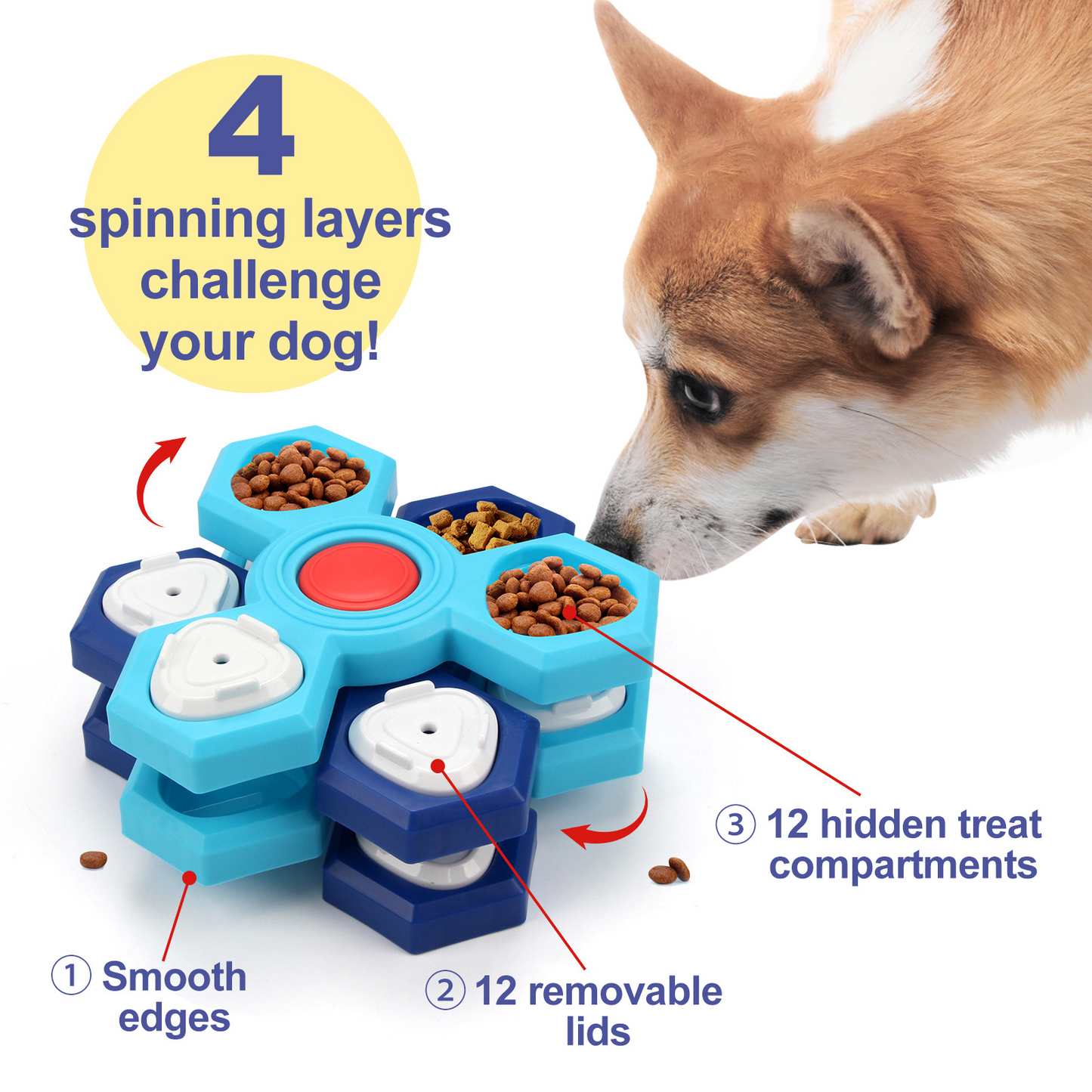 Stimulating Smart Dog Treat Puzzle Toy
