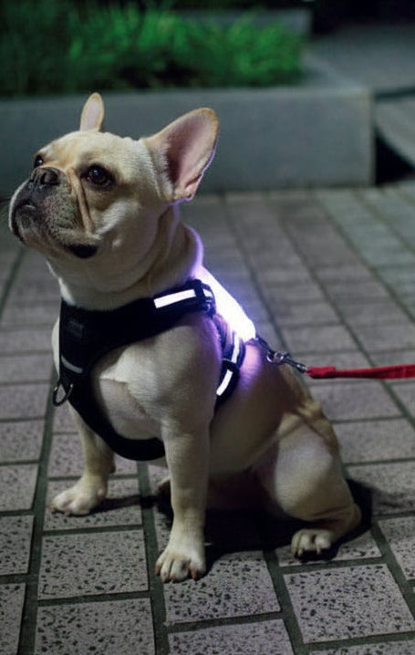 Super Cool Luminous Dog harness (All Sizes) - LED Rechargeable