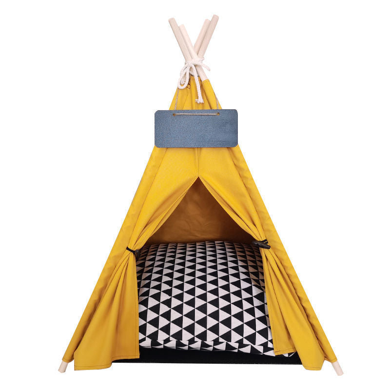 Plush Portable Pet Tent with Cushion